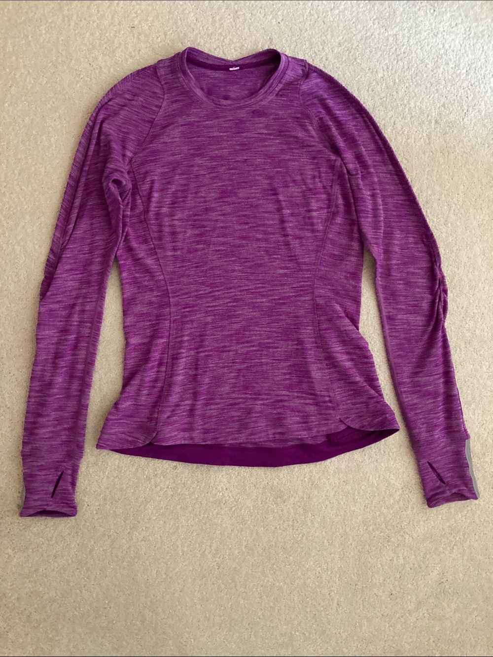 Lululemon runderful long sleeve in heathered tender violet